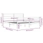 vidaXL Massivholzbett Grau Kiefer 200x200 cm vidaXL Massivholzbett Grau Kiefer 200x200 cm