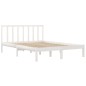 vidaXL Massivholzbett Weiß Kiefer 140x190 cm vidaXL Massivholzbett Weiß Kiefer 140x190 cm
