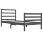 vidaXL Massivholzbett Grau Kiefer 90x200 cm vidaXL Massivholzbett Grau Kiefer 90x200 cm