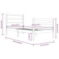 vidaXL Massivholzbett Grau Kiefer 90x200 cm vidaXL Massivholzbett Grau Kiefer 90x200 cm
