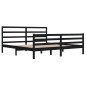 vidaXL Massivholzbett Schwarz Kiefer 200x200 cm vidaXL Massivholzbett Schwarz Kiefer 200x200 cm