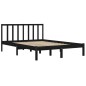 vidaXL Massivholzbett Schwarz Kiefer 135x190 cm vidaXL Massivholzbett Schwarz Kiefer 135x190 cm