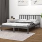 vidaXL Massivholzbett Grau Kiefer 135x190 cm vidaXL Massivholzbett Grau Kiefer 135x190 cm