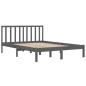 vidaXL Massivholzbett Grau Kiefer 135x190 cm vidaXL Massivholzbett Grau Kiefer 135x190 cm