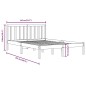 vidaXL Massivholzbett Grau Kiefer 135x190 cm vidaXL Massivholzbett Grau Kiefer 135x190 cm