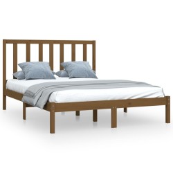 vidaXL Massivholzbett Honigbraun Kiefer 140x190 cm