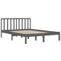 vidaXL Massivholzbett Grau Kiefer 120x190 cm vidaXL Massivholzbett Grau Kiefer 120x190 cm