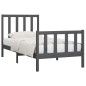 vidaXL Massivholzbett Grau 90x190 cm vidaXL Massivholzbett Grau 90x190 cm