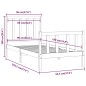 vidaXL Massivholzbett Grau 90x190 cm vidaXL Massivholzbett Grau 90x190 cm