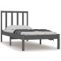 vidaXL Massivholzbett Grau Kiefer 75x190 cm vidaXL Massivholzbett Grau Kiefer 75x190 cm