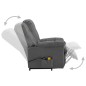 Massagesessel mit Aufstehhilfe Hellgrau Stoff Massagesessel mit Aufstehhilfe Hellgrau Stoff