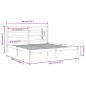 vidaXL Massivholzbett Grau 180x200 cm vidaXL Massivholzbett Grau 180x200 cm