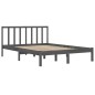 vidaXL Massivholzbett Grau Kiefer 135x190 cm vidaXL Massivholzbett Grau Kiefer 135x190 cm
