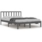vidaXL Massivholzbett Grau Kiefer 140x190 cm vidaXL Massivholzbett Grau Kiefer 140x190 cm