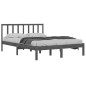 vidaXL Massivholzbett Grau Kiefer 140x190 cm vidaXL Massivholzbett Grau Kiefer 140x190 cm