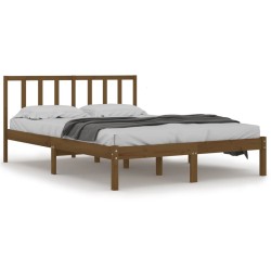 vidaXL Massivholzbett Honigbraun Kiefer 120x190 cm