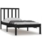 vidaXL Massivholzbett Schwarz Kiefer 75x190 cm vidaXL Massivholzbett Schwarz Kiefer 75x190 cm