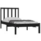 vidaXL Massivholzbett Schwarz Kiefer 75x190 cm vidaXL Massivholzbett Schwarz Kiefer 75x190 cm