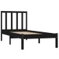 vidaXL Massivholzbett Schwarz Kiefer 75x190 cm vidaXL Massivholzbett Schwarz Kiefer 75x190 cm