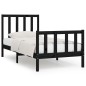 vidaXL Massivholzbett Schwarz 90x190 cm vidaXL Massivholzbett Schwarz 90x190 cm