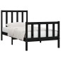 vidaXL Massivholzbett Schwarz 90x190 cm vidaXL Massivholzbett Schwarz 90x190 cm