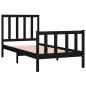 vidaXL Massivholzbett Schwarz 90x190 cm vidaXL Massivholzbett Schwarz 90x190 cm