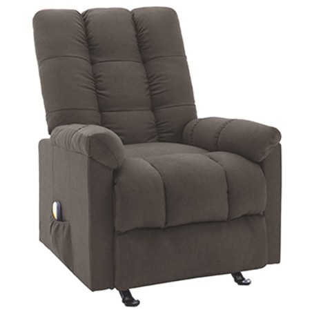Massagesessel Taupe Stoff