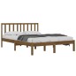 vidaXL Massivholzbett Honigbraun Kiefer 200x200 cm vidaXL Massivholzbett Honigbraun Kiefer 200x200 cm