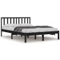 vidaXL Massivholzbett Schwarz Kiefer 200x200 cm vidaXL Massivholzbett Schwarz Kiefer 200x200 cm