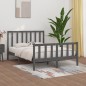 vidaXL Massivholzbett Grau 135x190 cm vidaXL Massivholzbett Grau 135x190 cm