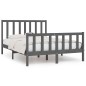vidaXL Massivholzbett Grau 135x190 cm vidaXL Massivholzbett Grau 135x190 cm