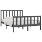 vidaXL Massivholzbett Grau 135x190 cm vidaXL Massivholzbett Grau 135x190 cm