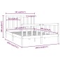 vidaXL Massivholzbett Grau 135x190 cm vidaXL Massivholzbett Grau 135x190 cm