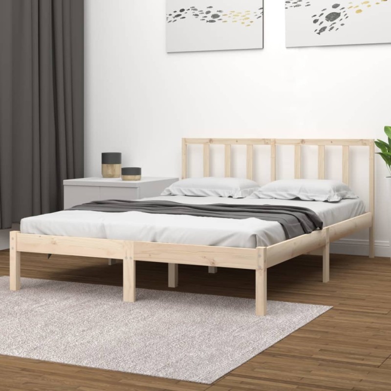 vidaXL Massivholzbett Kiefer 140x190 cm vidaXL Massivholzbett Kiefer 140x190 cm