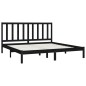 vidaXL Massivholzbett Schwarz Kiefer 200x200 cm vidaXL Massivholzbett Schwarz Kiefer 200x200 cm