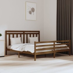 vidaXL Massivholzbett Honigbraun 180x200 cm