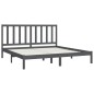 vidaXL Massivholzbett Grau Kiefer 200x200 cm vidaXL Massivholzbett Grau Kiefer 200x200 cm