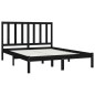 vidaXL Massivholzbett Schwarz Kiefer 135x190 cm vidaXL Massivholzbett Schwarz Kiefer 135x190 cm