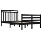 vidaXL Massivholzbett Schwarz 120x200 cm vidaXL Massivholzbett Schwarz 120x200 cm
