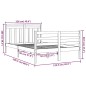 vidaXL Massivholzbett Schwarz 120x200 cm vidaXL Massivholzbett Schwarz 120x200 cm