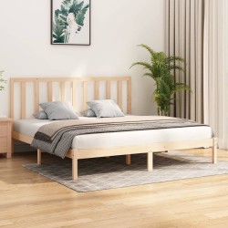 vidaXL Massivholzbett Kiefer 200x200 cm