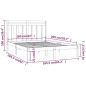 vidaXL Massivholzbett Schwarz 160x200 cm vidaXL Massivholzbett Schwarz 160x200 cm