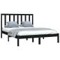 vidaXL Massivholzbett Schwarz Kiefer 140x190 cm vidaXL Massivholzbett Schwarz Kiefer 140x190 cm