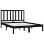 vidaXL Massivholzbett Schwarz Kiefer 140x190 cm vidaXL Massivholzbett Schwarz Kiefer 140x190 cm