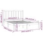 vidaXL Massivholzbett Schwarz Kiefer 140x190 cm vidaXL Massivholzbett Schwarz Kiefer 140x190 cm