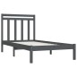 vidaXL Massivholzbett Grau 100x200 cm vidaXL Massivholzbett Grau 100x200 cm