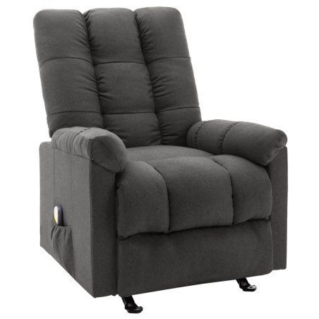 Massagesessel Dunkelgrau Stoff