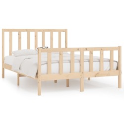 vidaXL Massivholzbett 120x190 cm