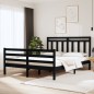 vidaXL Massivholzbett Schwarz 120x190 cm vidaXL Massivholzbett Schwarz 120x190 cm