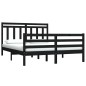 vidaXL Massivholzbett Schwarz 120x190 cm vidaXL Massivholzbett Schwarz 120x190 cm